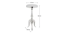 Stolik Barocco ∅27 cm srebrny