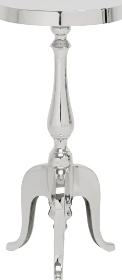 Stolik Barocco ∅27 cm srebrny