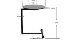 Stolik boczny Easy Living greige Ø46cm