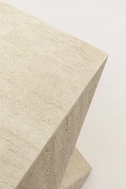 Stolik boczny Luxury Triangle z trawertynu