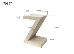 Stolik boczny Luxury Z z trawertynu
