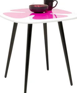 Stolik boczny Petal różowy 60x60cm
