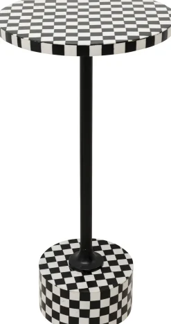 Stolik Domero Chess Ø25xH50 cm czarno-biały