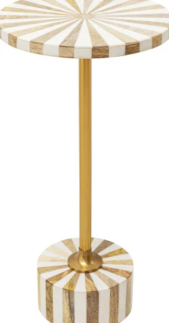 Stolik Domero Cirque Ø25xH50 cm biało-złoty