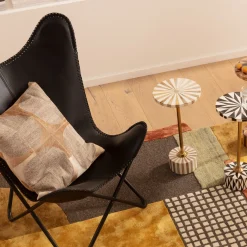 Stolik Domero Cirque Ø25xH50 cm biało-złoty