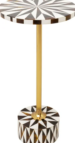 Stolik Domero Star Ø25xH50 cm brązowo-biały