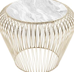 Stolik kawowy Beam Grey Marble Ø43 cm szary