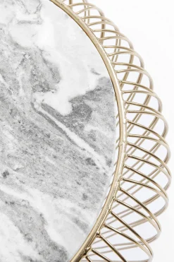 Stolik kawowy Beam Grey Marble Ø43 cm szary