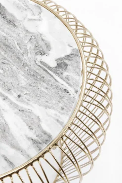Stolik kawowy Beam Grey Marble Ø43 cm szary