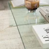 Stolik kawowy Clear Club 120x60 cm ciemnoszary transparentny