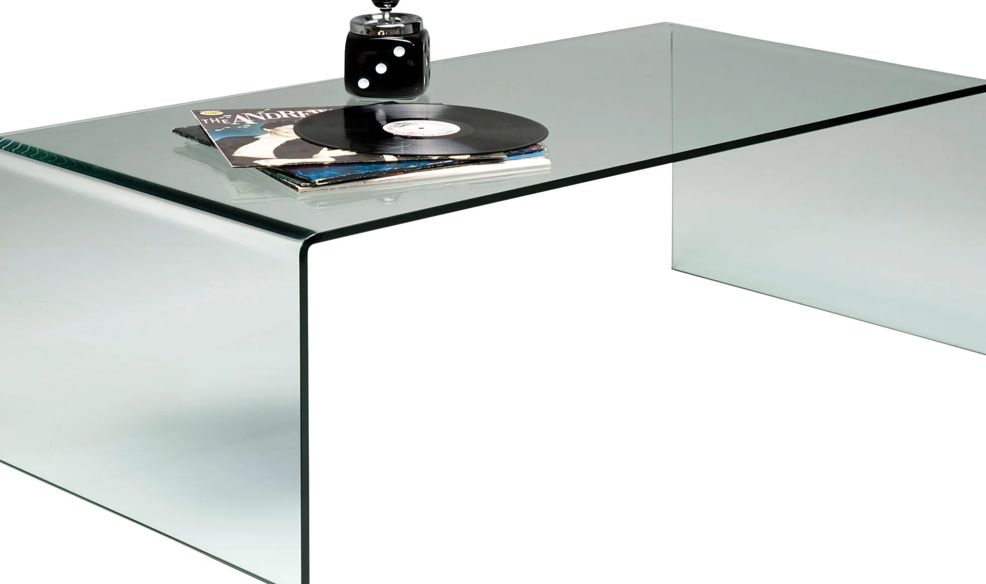 Stolik kawowy Clear Club 120x60 cm ciemnoszary transparentny