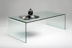 Stolik kawowy Clear Club 120x60 cm ciemnoszary transparentny