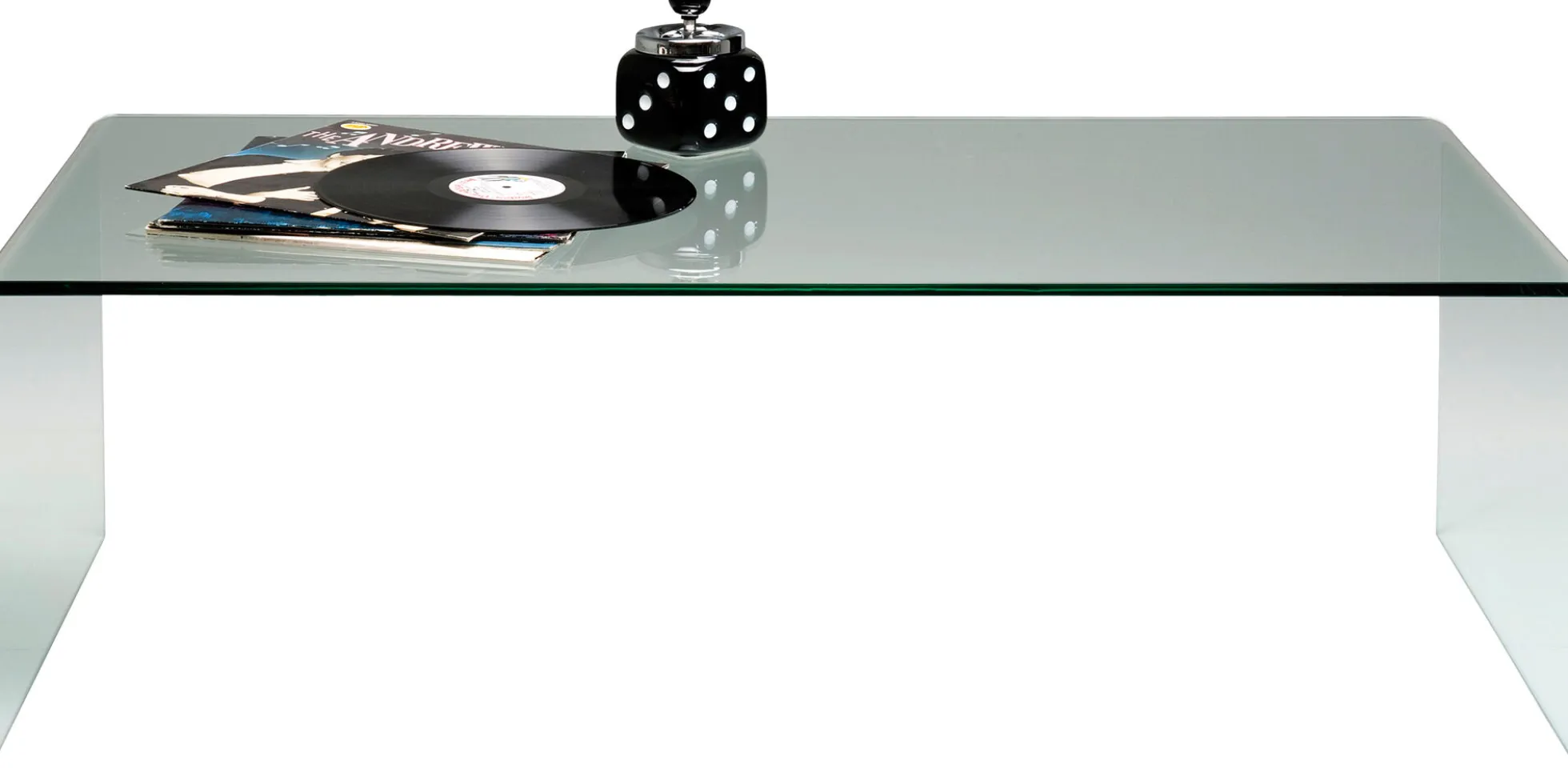 Stolik kawowy Clear Club 120x60 cm ciemnoszary transparentny