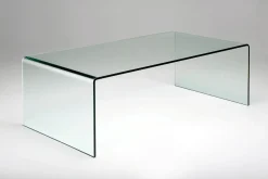 Stolik kawowy Clear Club 120x60 cm ciemnoszary transparentny