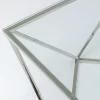 Stolik kawowy Cristallo 80x80 cm srebrny