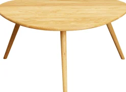 Stolik kawowy naturalny z drewna dębowego 90x62 cm