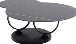 Stolik kawowy obrotowy Beverly 133x80 cm czarny