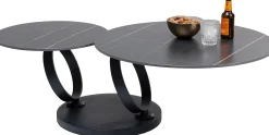Stolik kawowy obrotowy Beverly 133x80 cm czarny