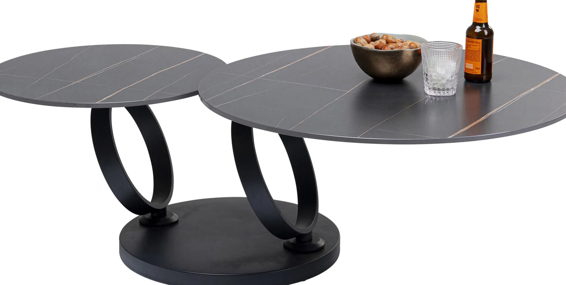 Stolik kawowy obrotowy Beverly 133x80 cm czarny