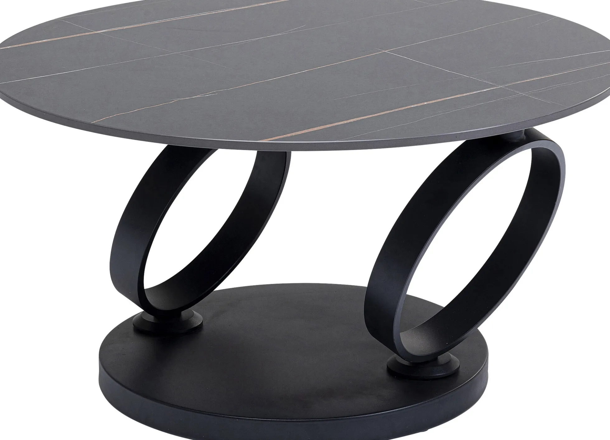 Stolik kawowy obrotowy Beverly 133x80 cm czarny