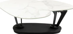 Stolik kawowy obrotowy Franklin 150x58 cm blaty szklane