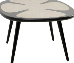 Stolik kawowy Petal Nature czarno-naturalny 90x60cm