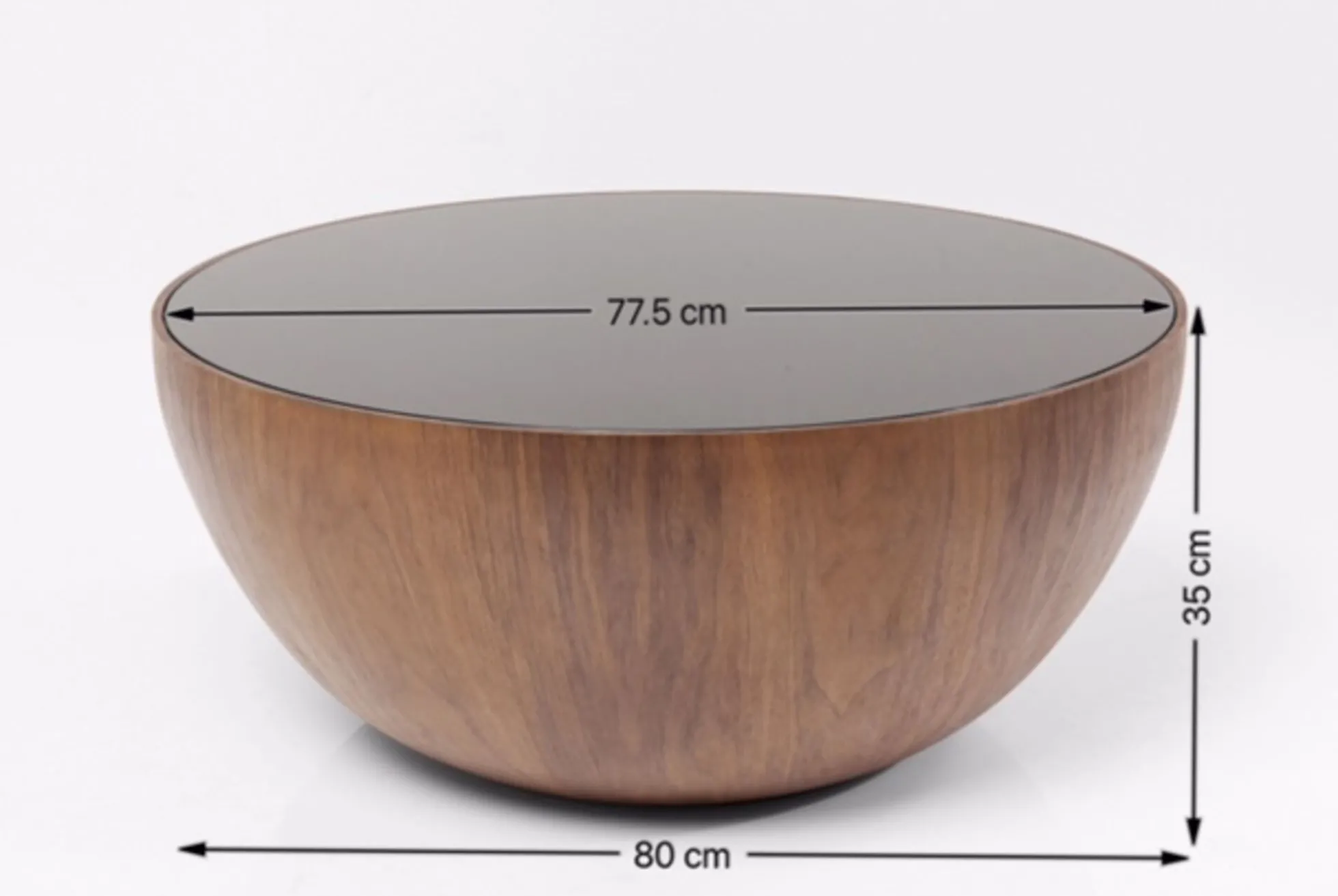 Stolik kawowy Tear Drops Ø80 cm orzechowy