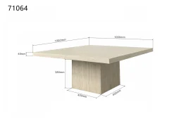 Stolik Kawowy Travertino 100x100cm