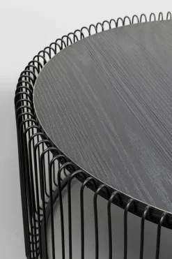 Stolik kawowy Wire Black Wood (2/Set)