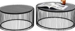 Stolik kawowy Wire Black Wood (2/Set)