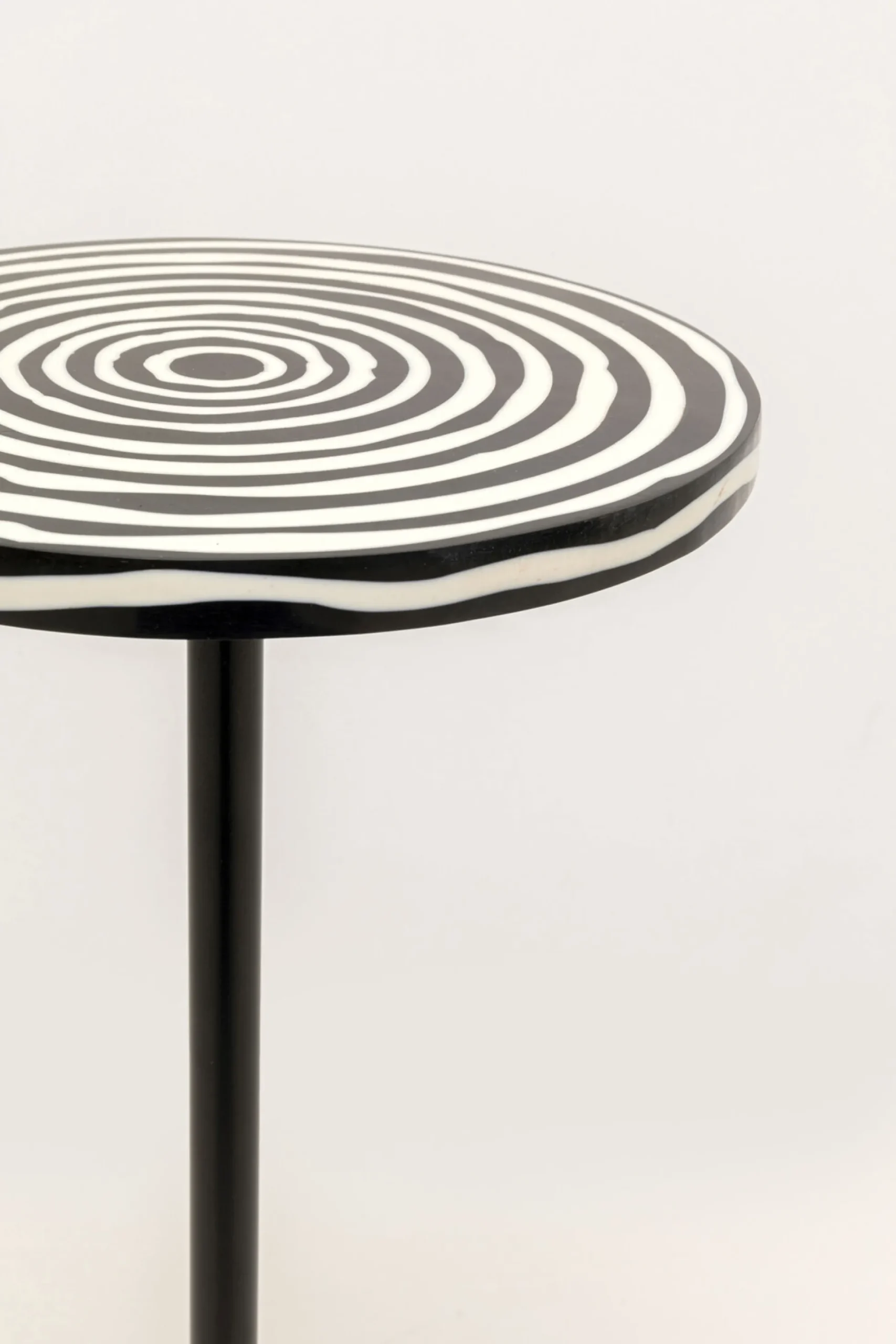 Stolik pomocniczy Domero Swirl Black Ø25cm