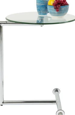 Stolik pomocniczy Easy Living Ø46 cm transparentno-srebrny
