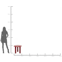Stolik pomocniczy Eliano Ø50cm czerwony