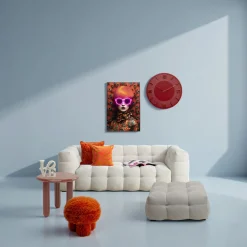 Stolik pomocniczy Eliano Ø50cm czerwony