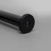 Stolik pomocniczy minimalistyczny czarny z okrągłym blatem Ø46 cm