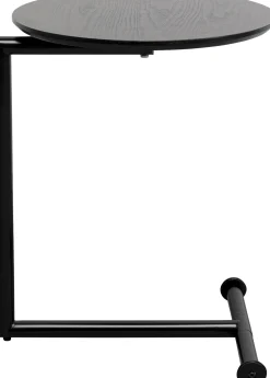 Stolik pomocniczy minimalistyczny czarny z okrągłym blatem Ø46 cm