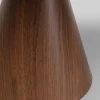 Stolik pomocniczy z ceramicznym blatem podstawa brązowa Ø50 cm
