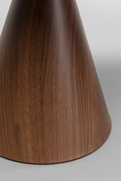 Stolik pomocniczy z ceramicznym blatem podstawa brązowa Ø50 cm