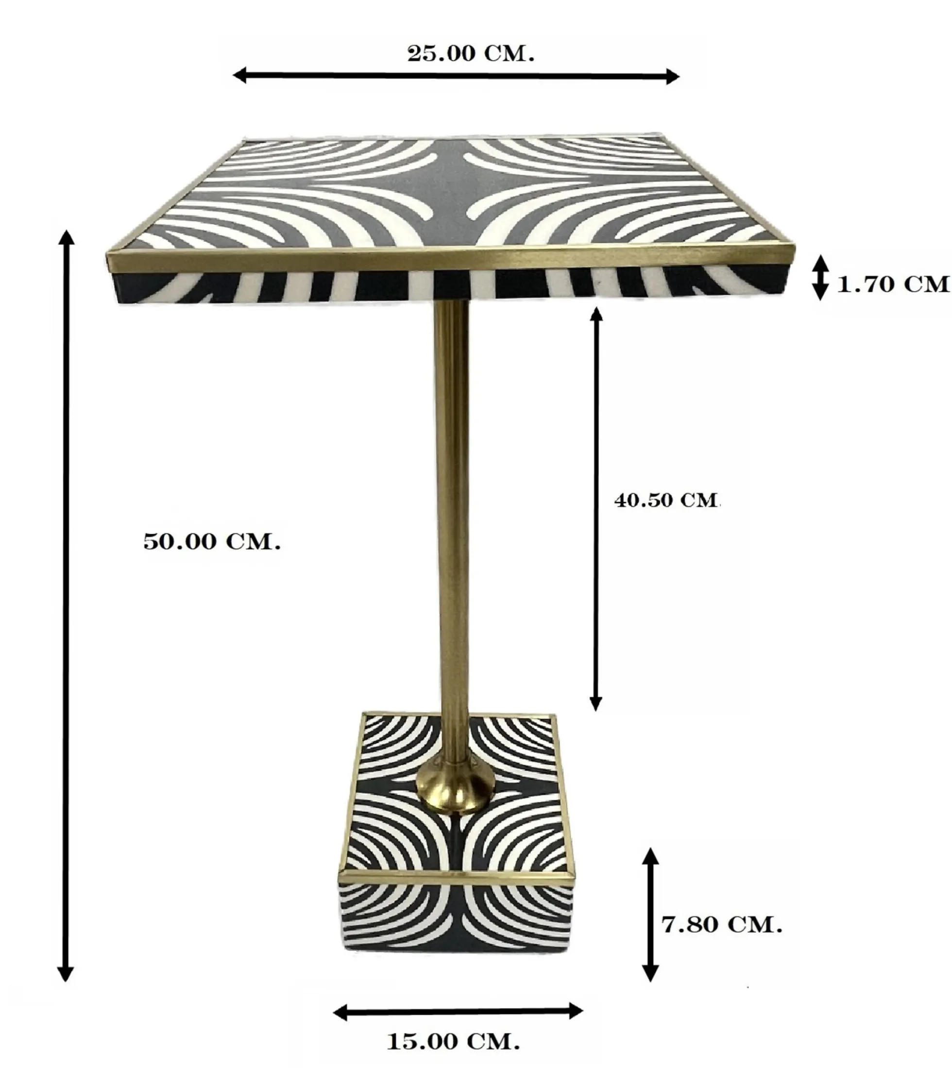 Stolik Pomocniczy Zebra 25x25cm