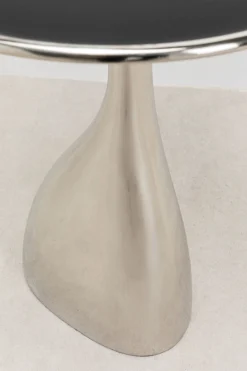 Stolik Spacey Ø36xH46 cm aluminium srebrny