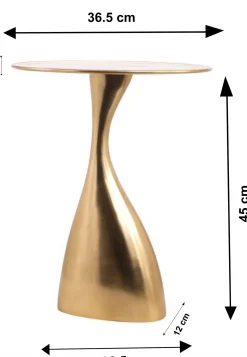 Stolik Spacey Ø36xH46 cm aluminium złoty