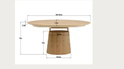 Stół rozkładany Benvenuto Oak 200(50)x110cm