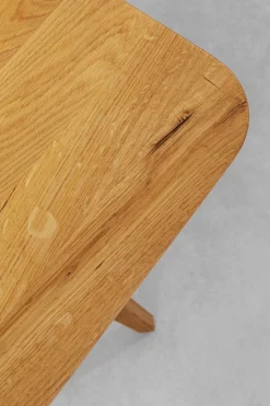 Stół z drewna dębowego blat prostokątny 200x90 cm