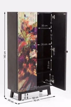 Szafa Fleur 76x140 cm kolorowa