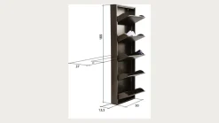 Szafka na buty Caruso MO 50x170 cm w kolorze srebrnym