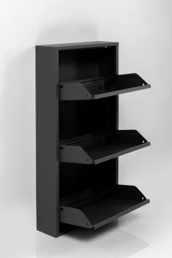 Szafka na buty stalowa czarna 3 przegródki 50x104 cm