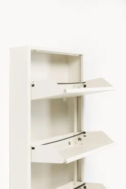Szafka na buty stalowa kremowa 5 przegródek 50x173 cm