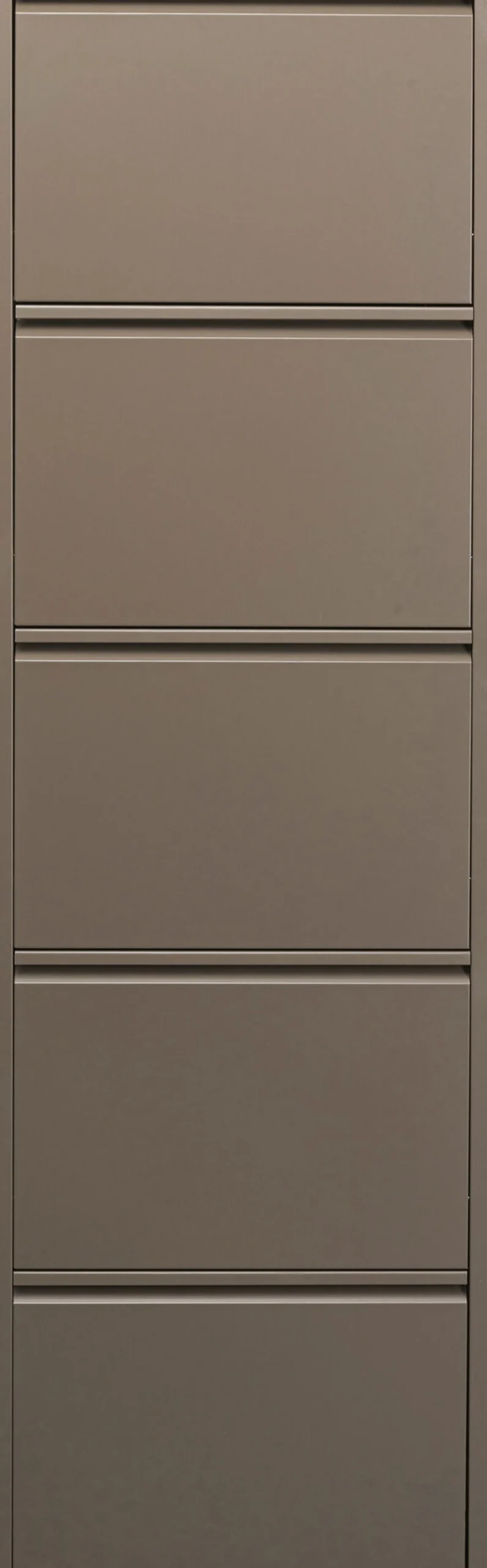 Szafka na buty stalowa 5 półek kolor taupe 50x170 cm