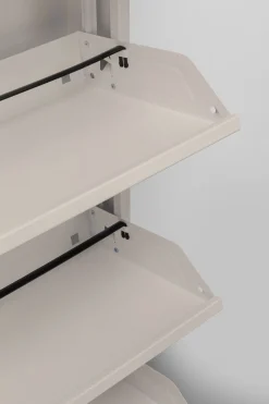 Szafka na buty stalowa 4 półki kolor kremowy 50x136 cm