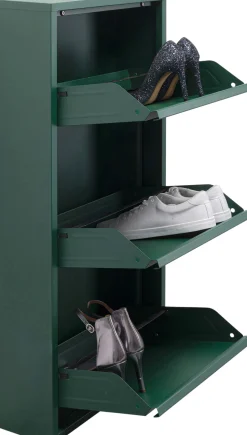 Szafka na buty stalowa 3 półki kolor zielony 50x103 cm